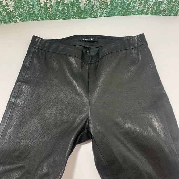 J Brand - Edita Lamb Leather Style L8007 Stretch Waist Leggings Size Small - Picture 10 of 16